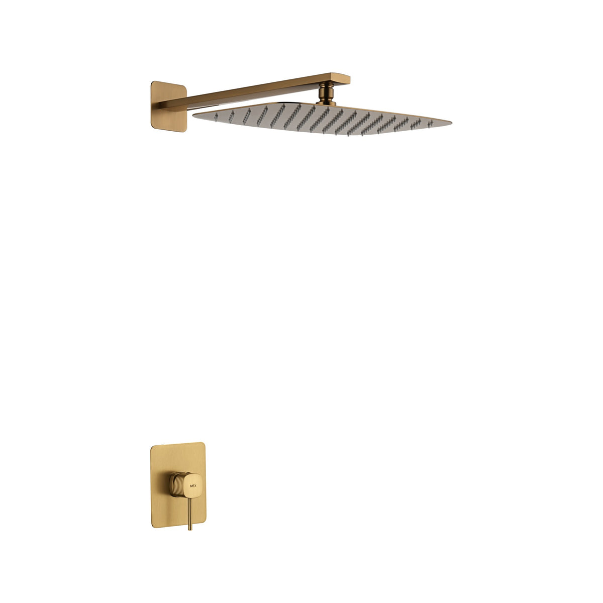 Set Monomando Empotrado 1 Vía Firenze Con Rociador IMEX Oro Cepillado
