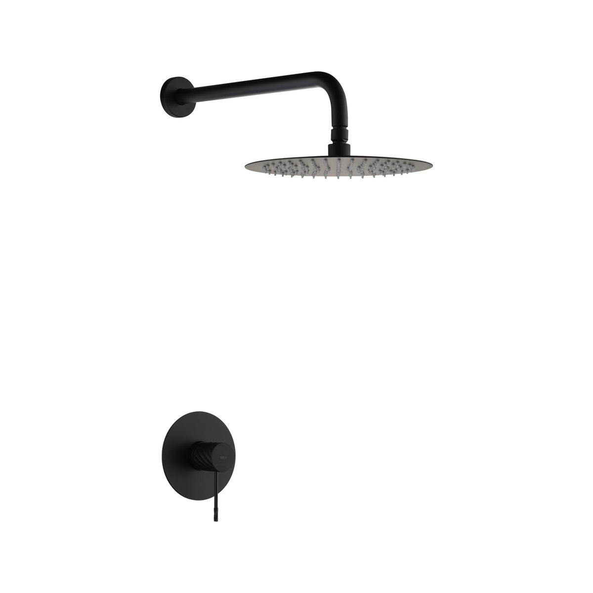 Set Monomando Empotrado 1 Vía Génova Con Rociador IMEX Negro Mate