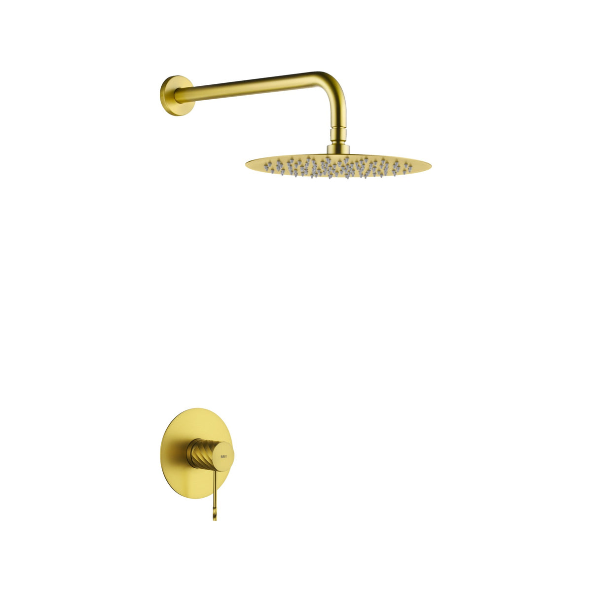 Set Monomando Empotrado 1 Vía Génova Con Rociador IMEX Oro Cepillado