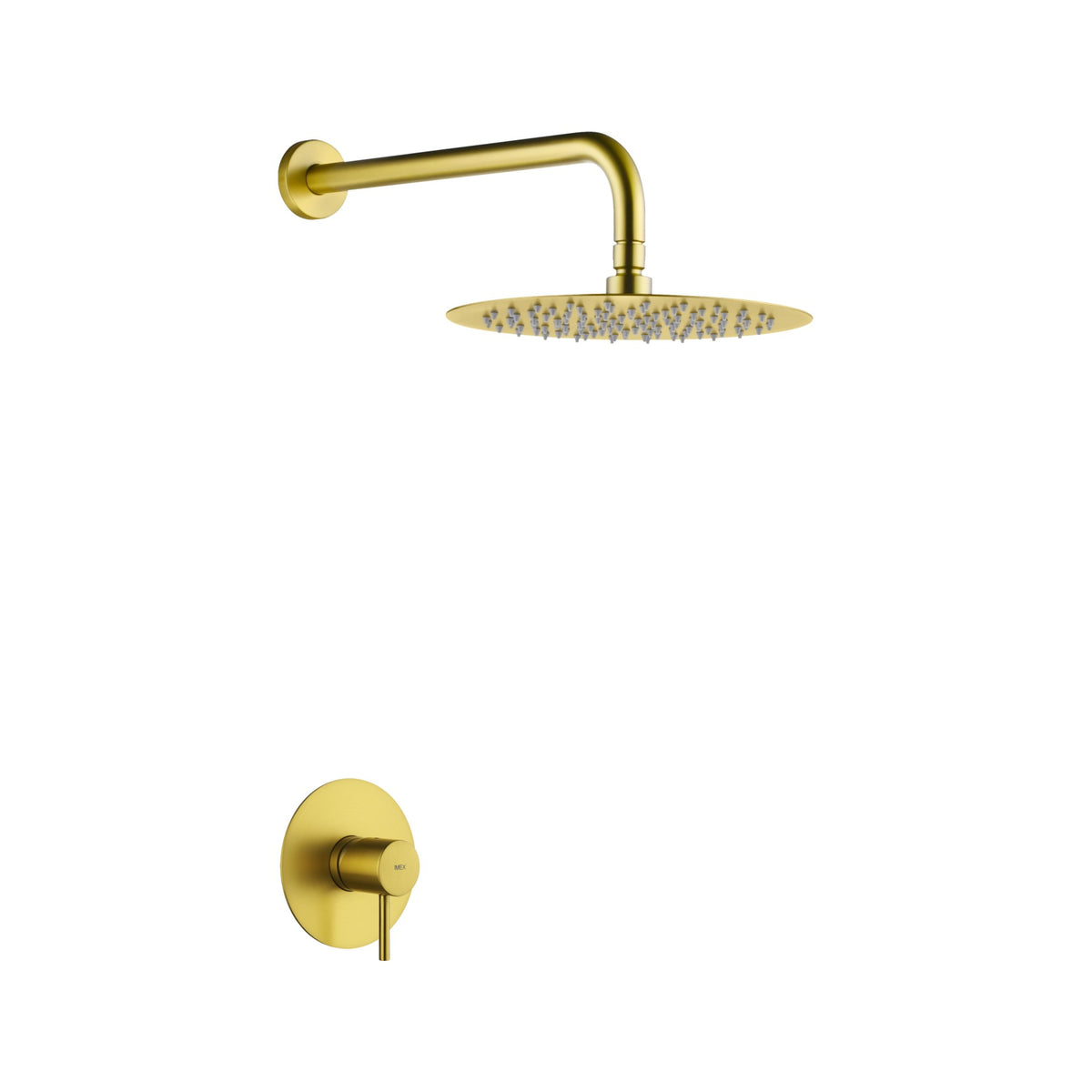 Set Monomando Empotrado 1 Vía Monza Con Rociador IMEX Oro Cepillado