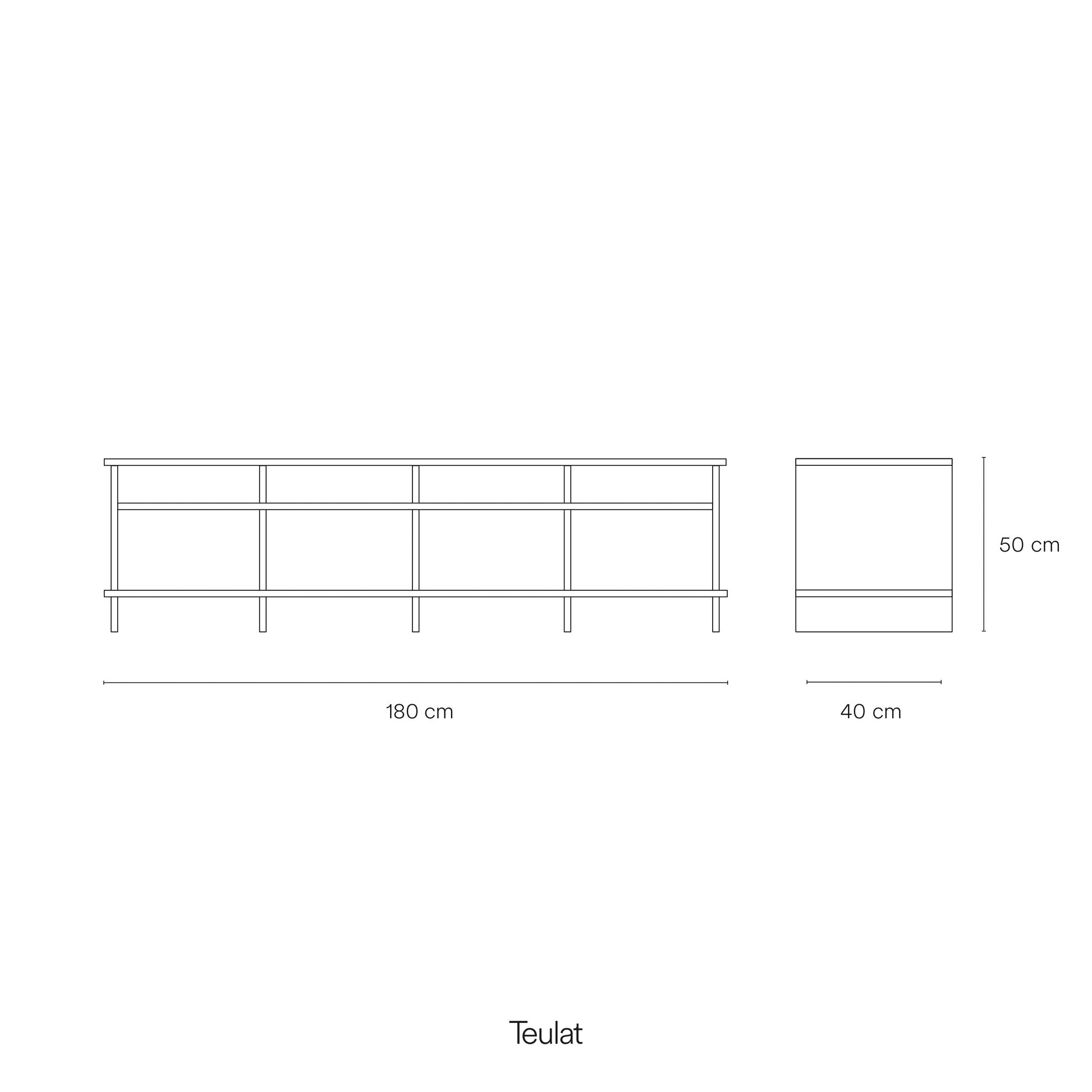 Mueble TV Inari 180 cm catálogo técnico - Especificaciones