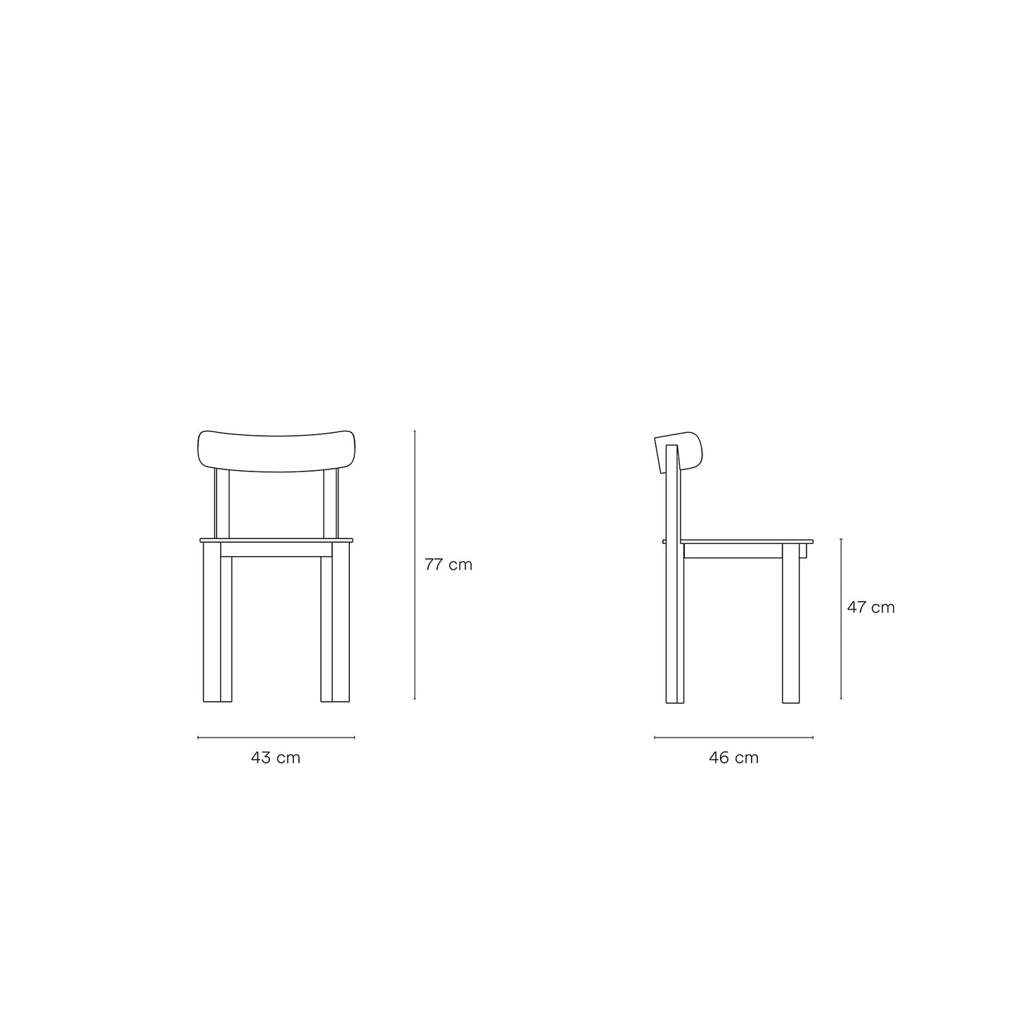 Silla Nara Teulat Fresno Natural Minimalista | Madera Comedor Contemporáneo