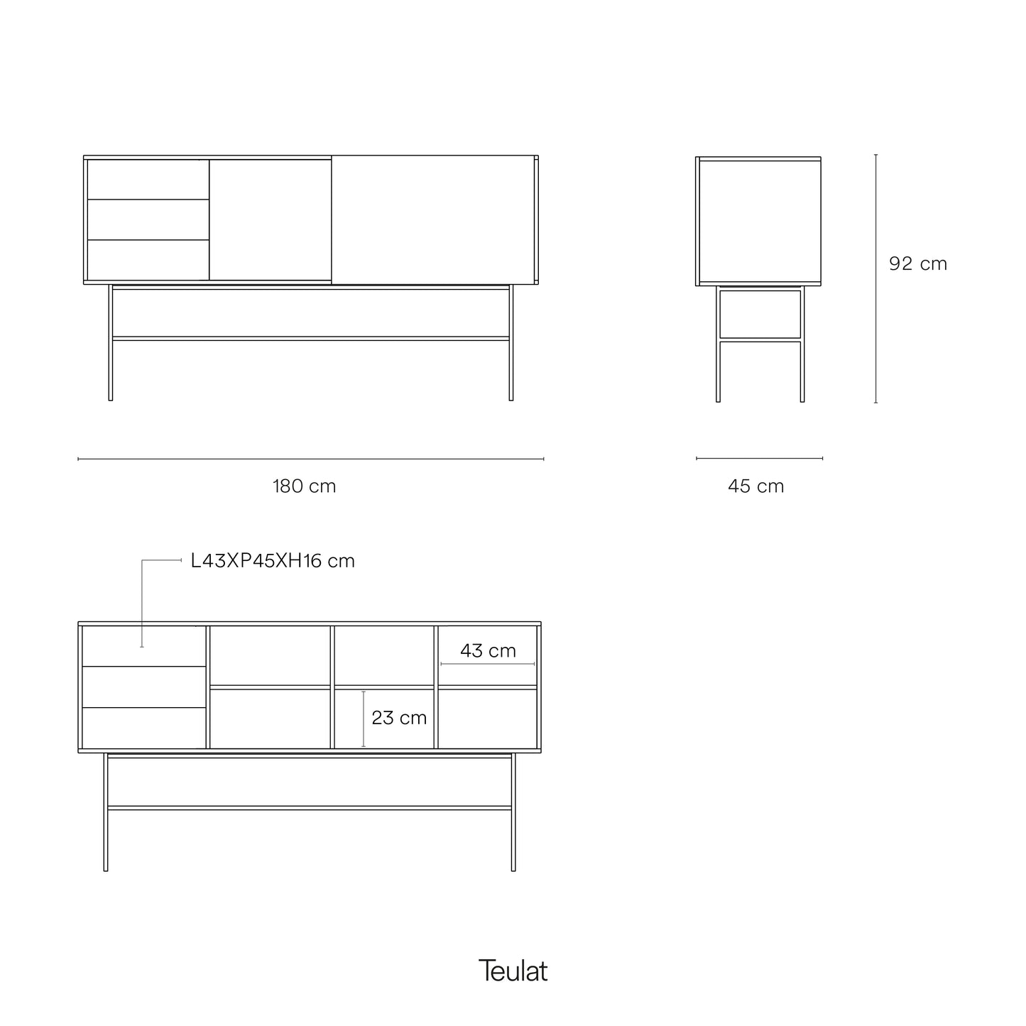 Aparador Nube Teulat | Aparador contemporáneo premium