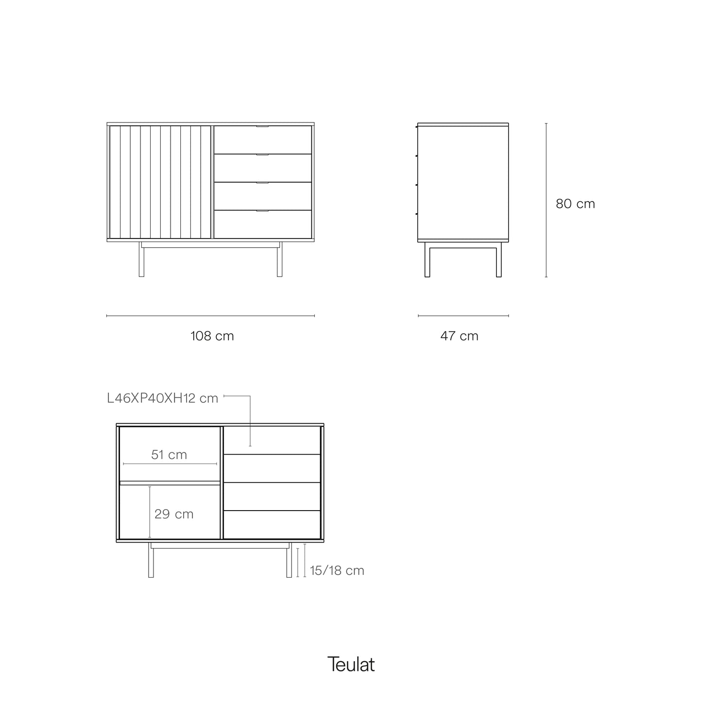 Aparador Sierra Teulat | Aparador compacto de diseño