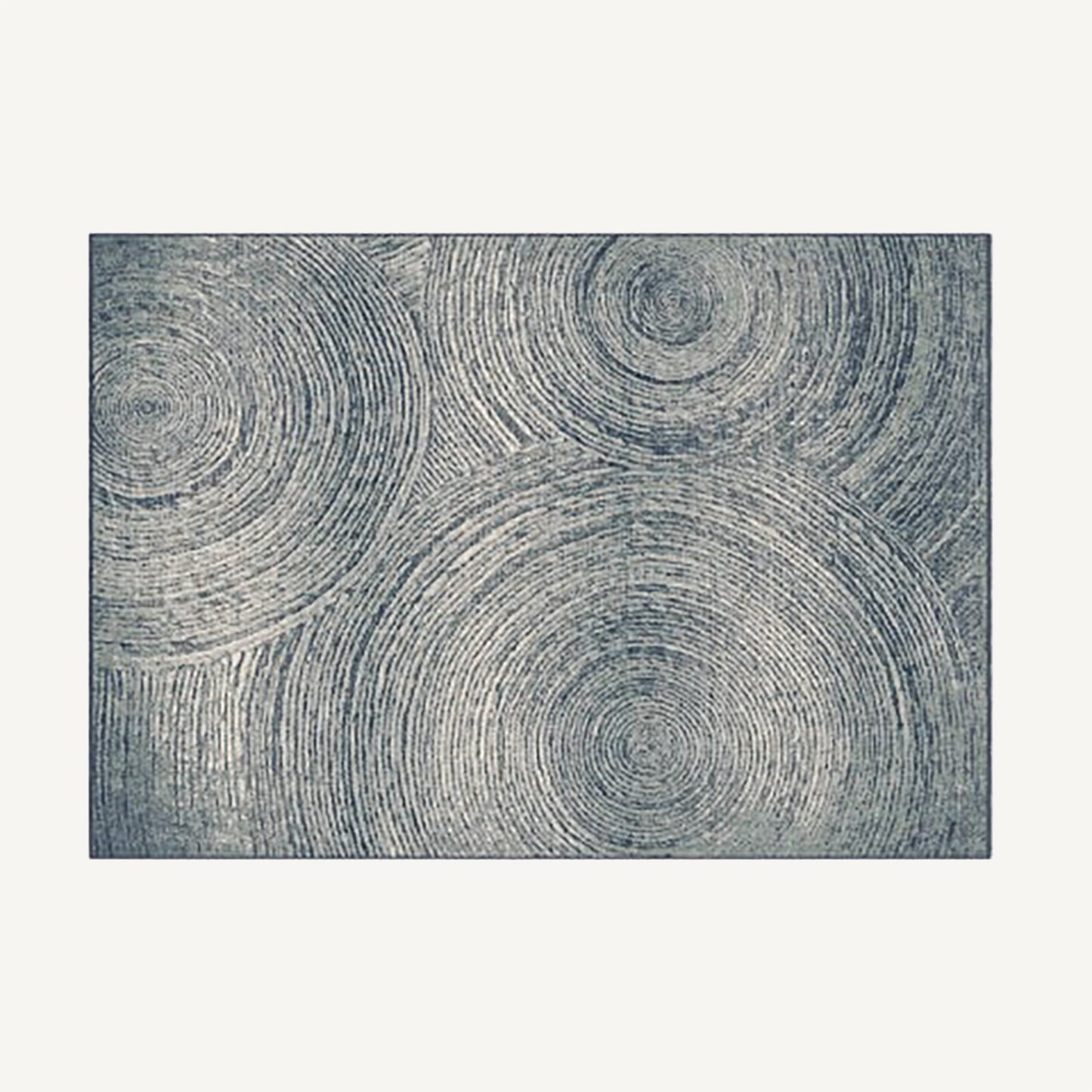 Alfombra Bakea Vical viscosa y poliéster en tonos azules, diseño contemporáneo 300x200 cm