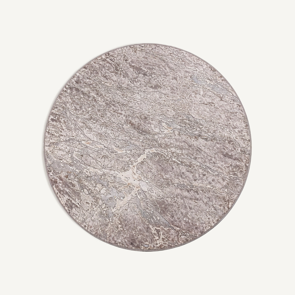 Alfombra Ginale Vical viscosa tonos marrón cuadrada 240x240 cm diseño contemporáneo