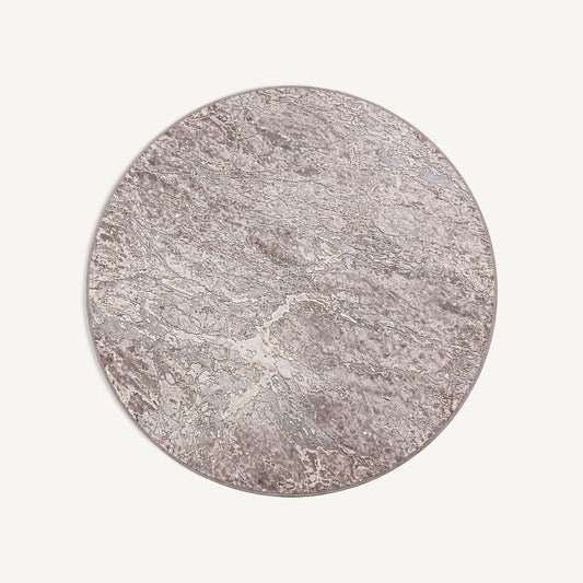 Alfombra Ginale Vical viscosa tonos marrón cuadrada 240x240 cm diseño contemporáneo