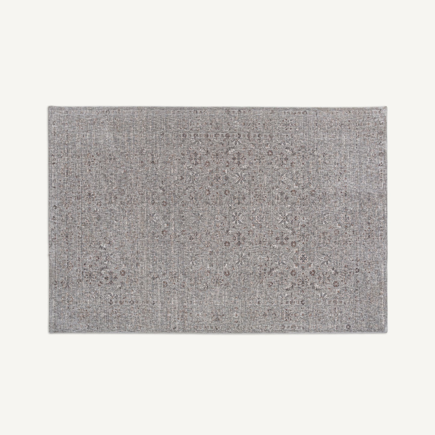 Alfombra Misha Vical poliéster gris, diseño contemporáneo sobrio 300x200 cm