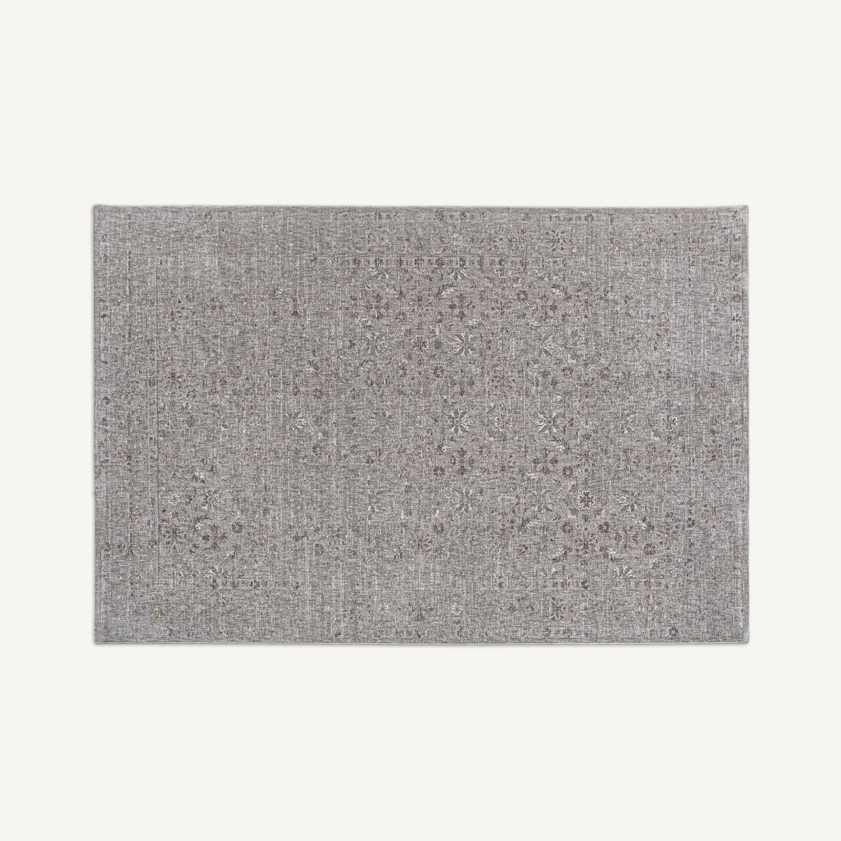 Alfombra Misha Vical poliéster gris, diseño contemporáneo sobrio 300x200 cm