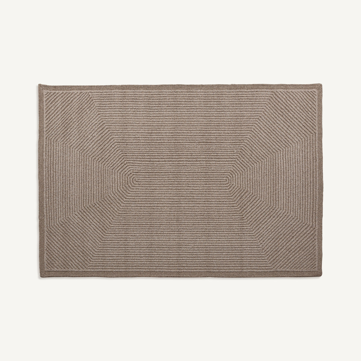 Alfombra Suzue Vical lana tonos marrones, diseño natural atemporal 300x200 cm