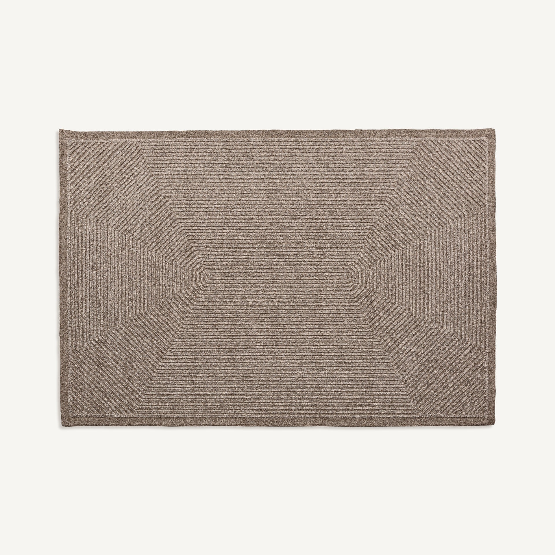 Alfombra Suzue Vical lana tonos marrones, diseño natural atemporal 300x200 cm