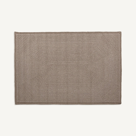 Alfombra Suzue Vical lana tonos marrones, diseño natural atemporal 300x200 cm