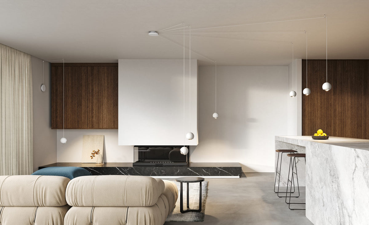 Lámpara Spider LODES ambiente salón contemporáneo