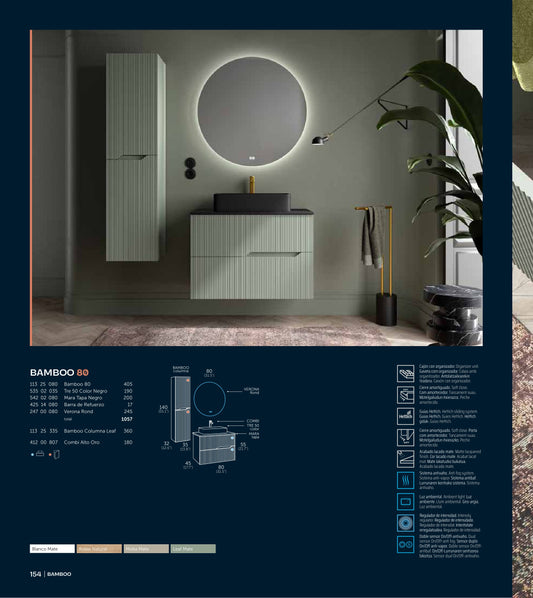 Mueble de baño Bamboo con lavabo y espejo