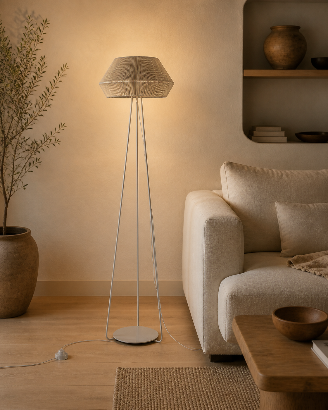 Ambiente de la lámpara de pie Banyo 22002 Olé Lighting