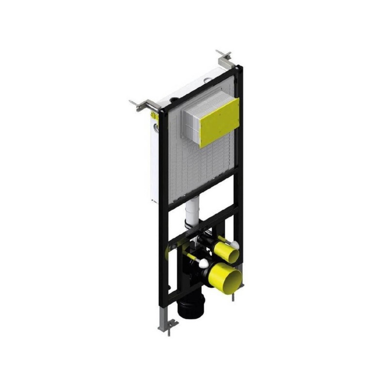 Pack Completo: Inodoro Suspendido FOSSIL NATURA ELBA + Cisterna Empotrada + Pulsador Inox