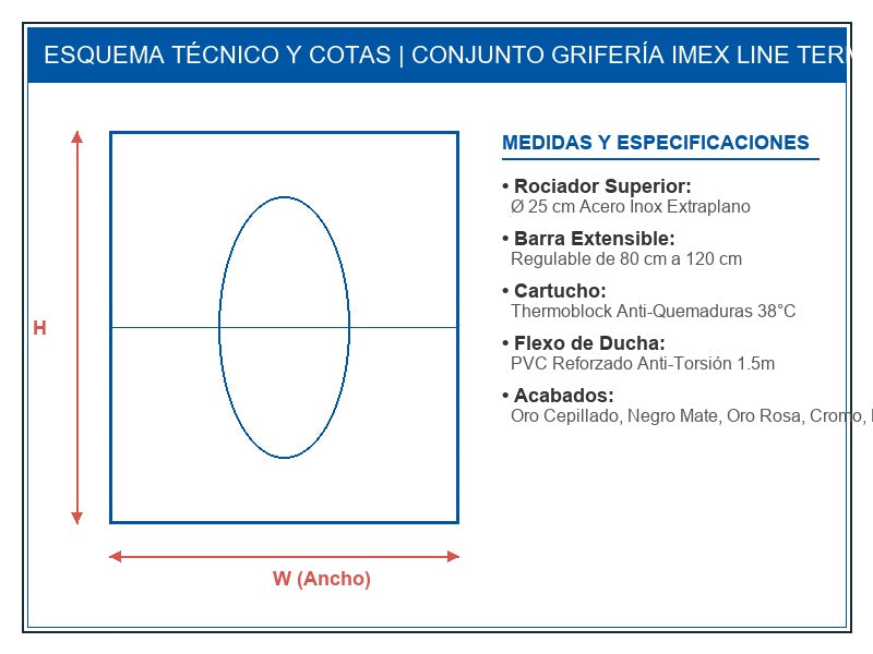 Ficha Técnica Conjunto Ducha IMEX LINE