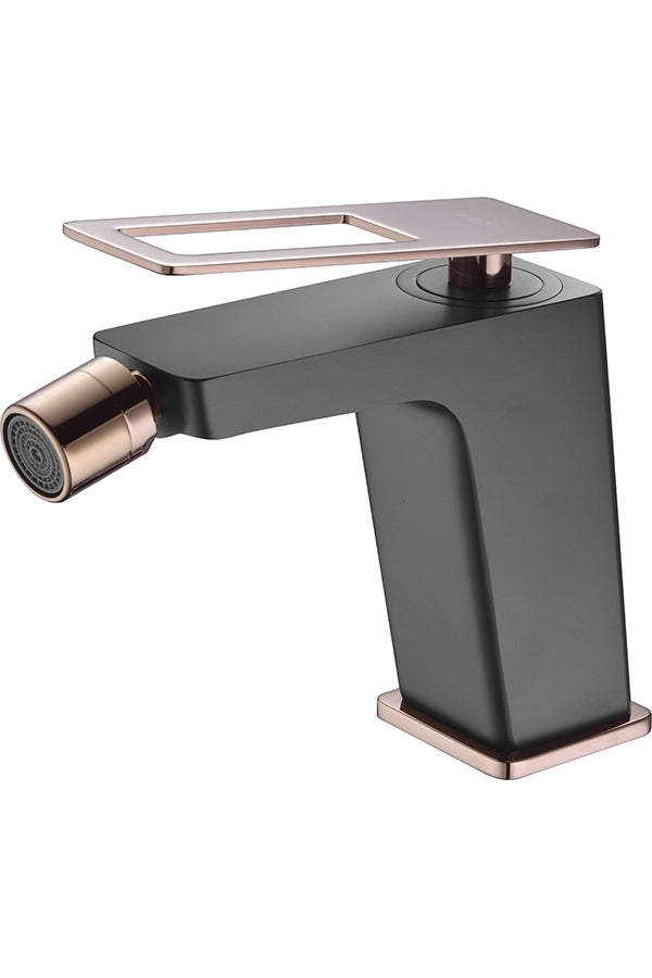 Monomando Bidé IMEX Suecia Negro Oro Rosa