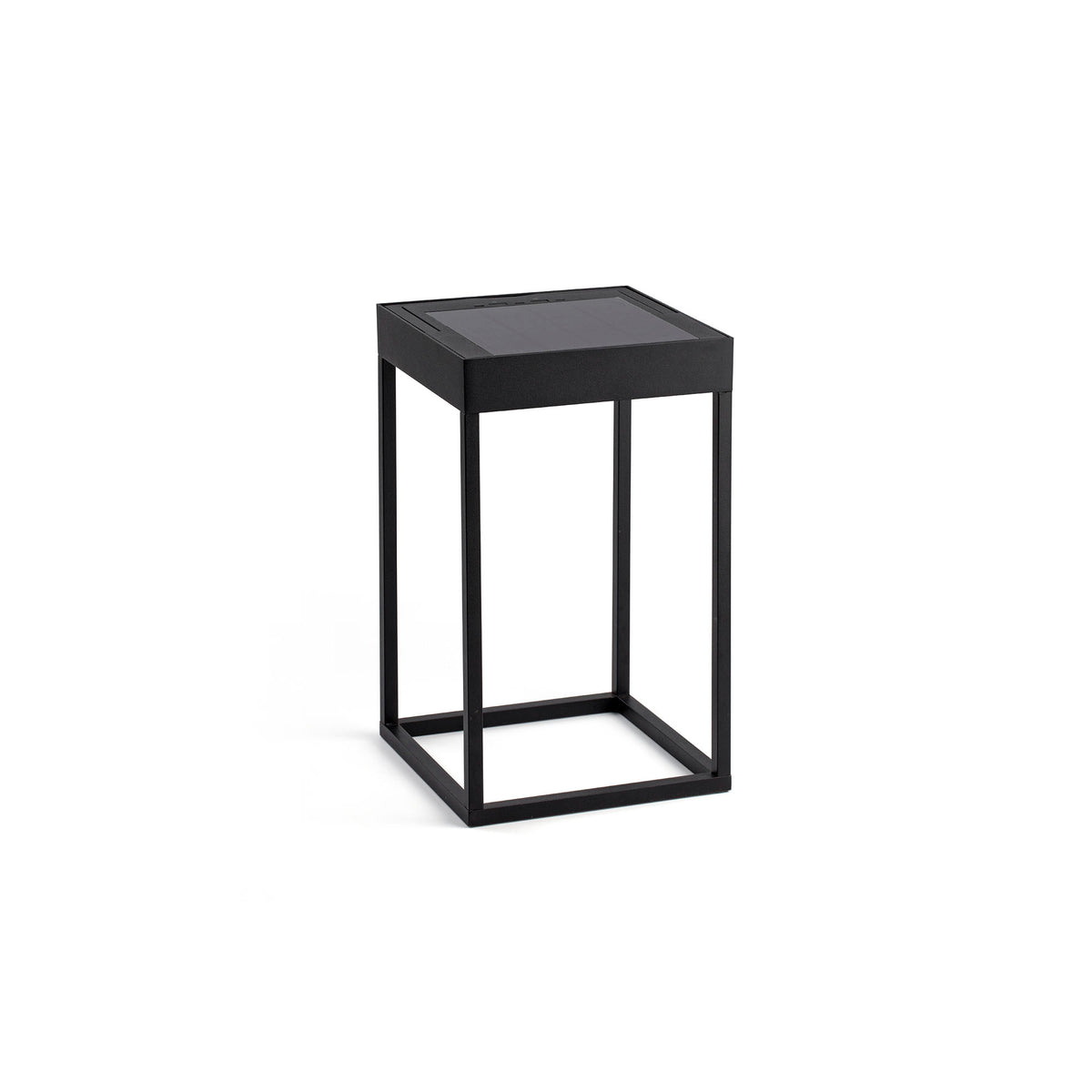 Lámpara portátil exterior solar Faro KASP negra con asa de transporte