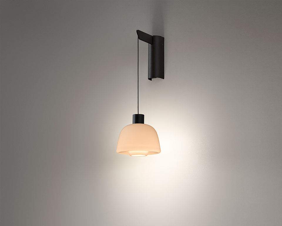 Aplique Drep A/01 Bover con pantalla de vidrio soplado