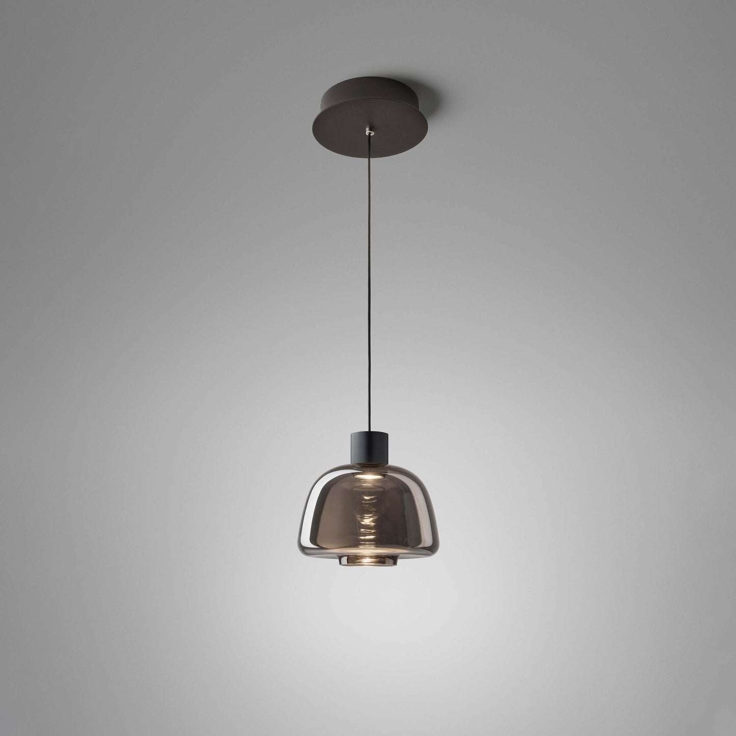 Lámpara colgante Drep S/01L Bover con pantalla Fumé Espejo