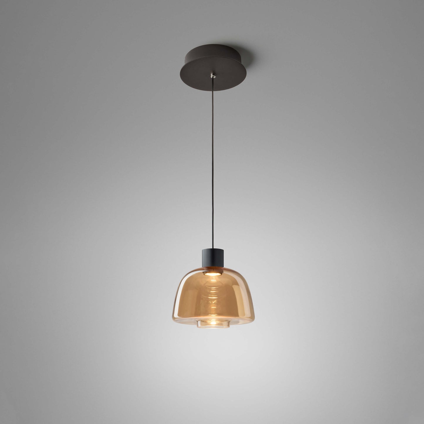Lámpara colgante Drep S/01L Bover con pantalla Ámbar Espejo