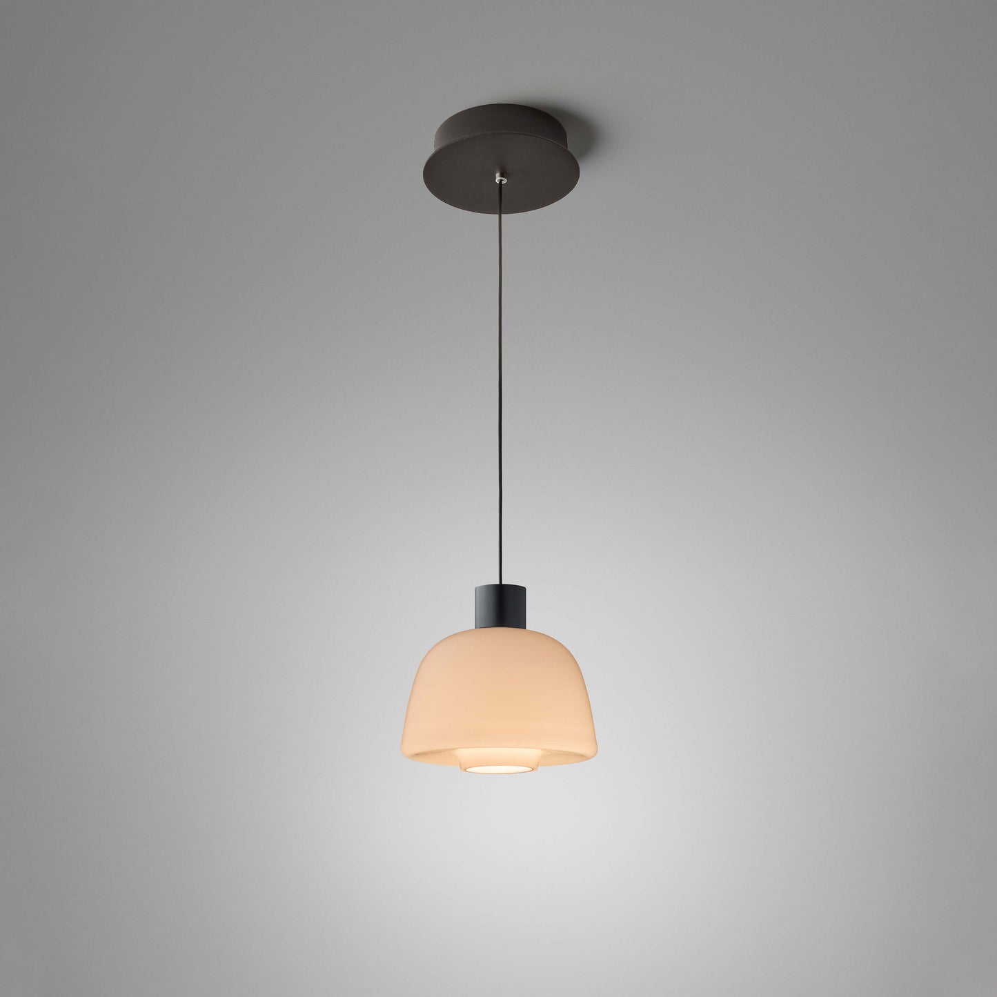 Lámpara colgante Drep S/01L Bover con pantalla Nude Opal