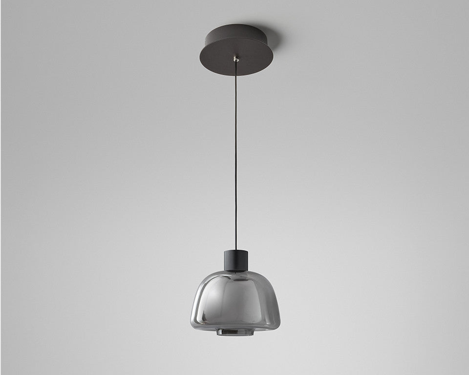 Lámpara colgante Drep S/01L Bover con pantalla de vidrio soplado