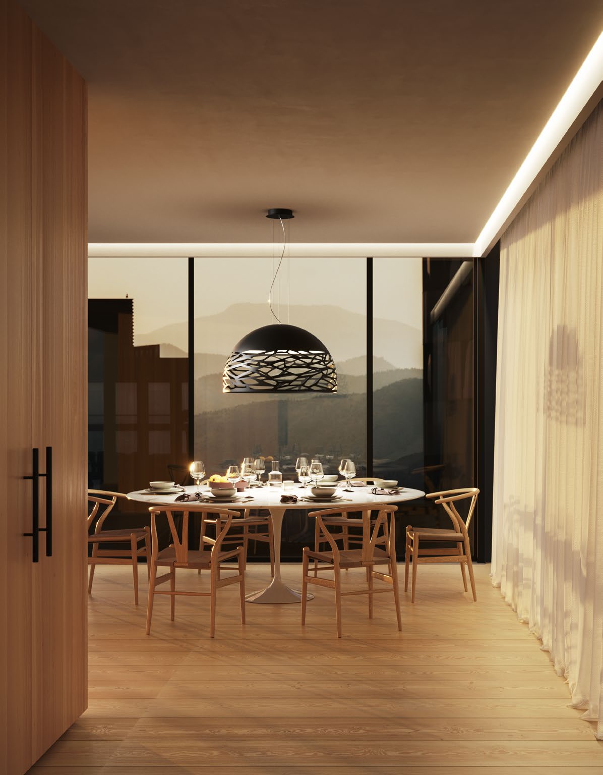 Kelly Sphere LODES en Salón de Lujo Contemporáneo