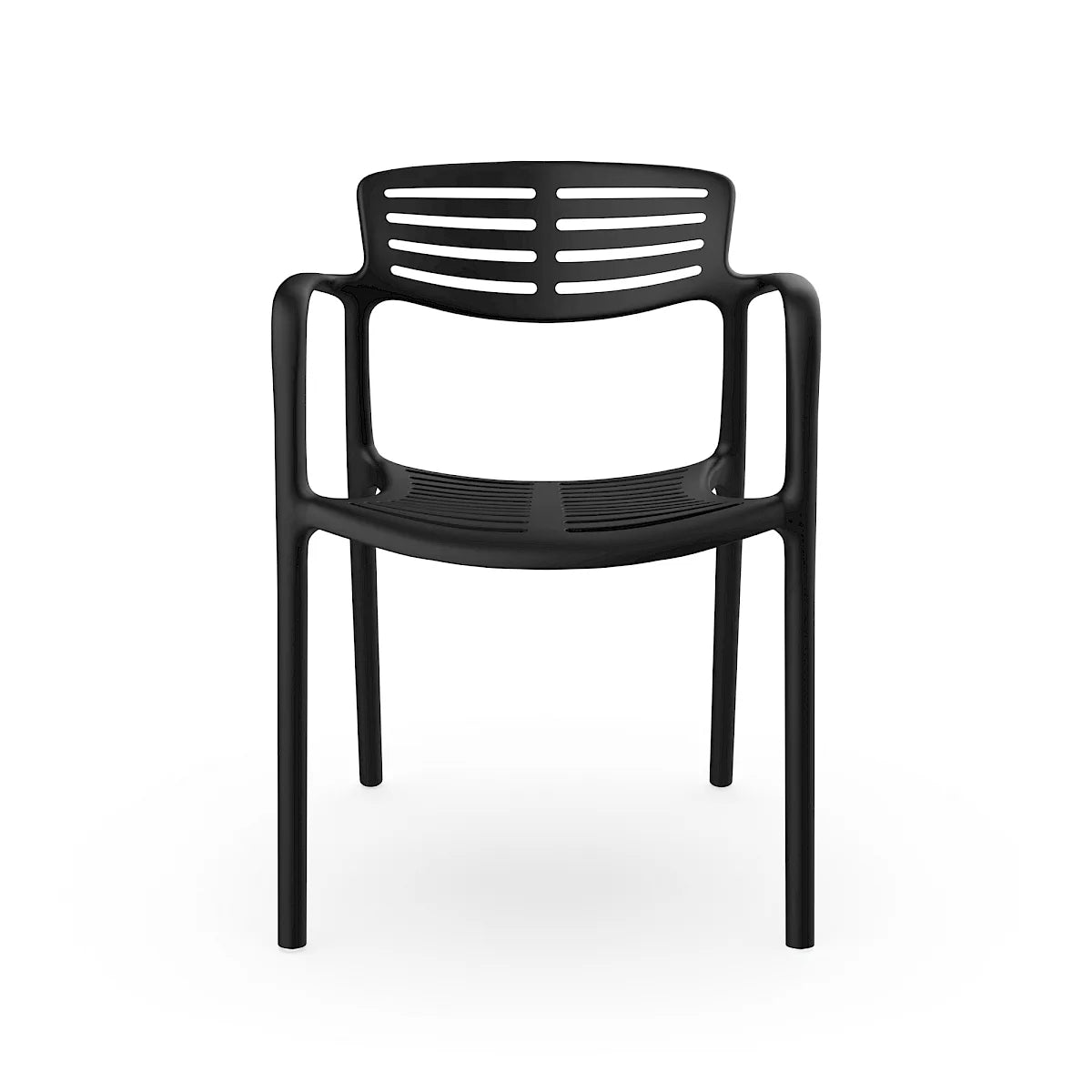 Silla Toledo Aire Resol color Noche negro para interior y exterior
