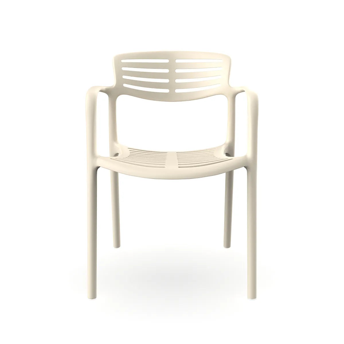 Silla Toledo Aire Resol color Nácar blanco para interior y exterior