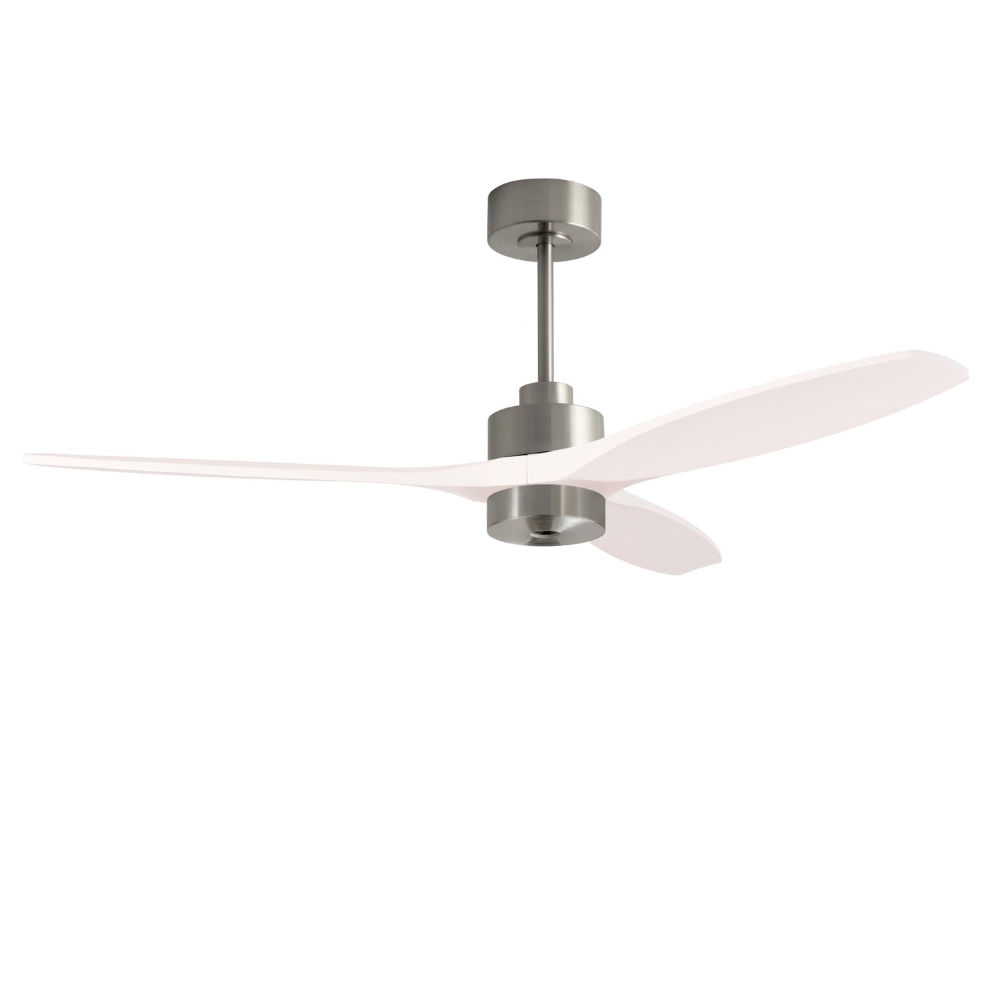 Ventilador Stem Evo 1220mm Play FORLIGHT niquel satinado palas blancas