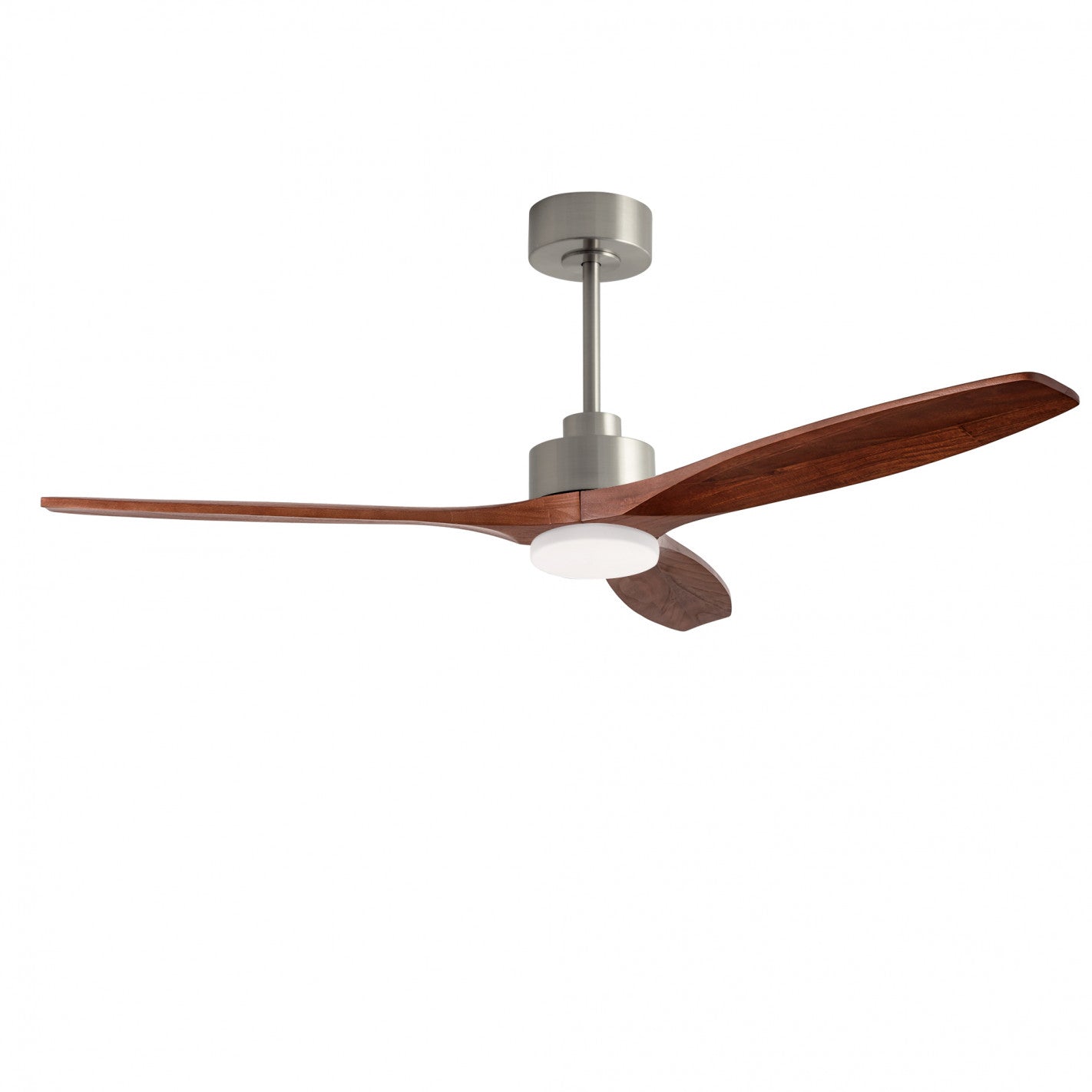 Ventilador Stem Evo 1220mm FORLIGHT niquel satinado palas madera oscura