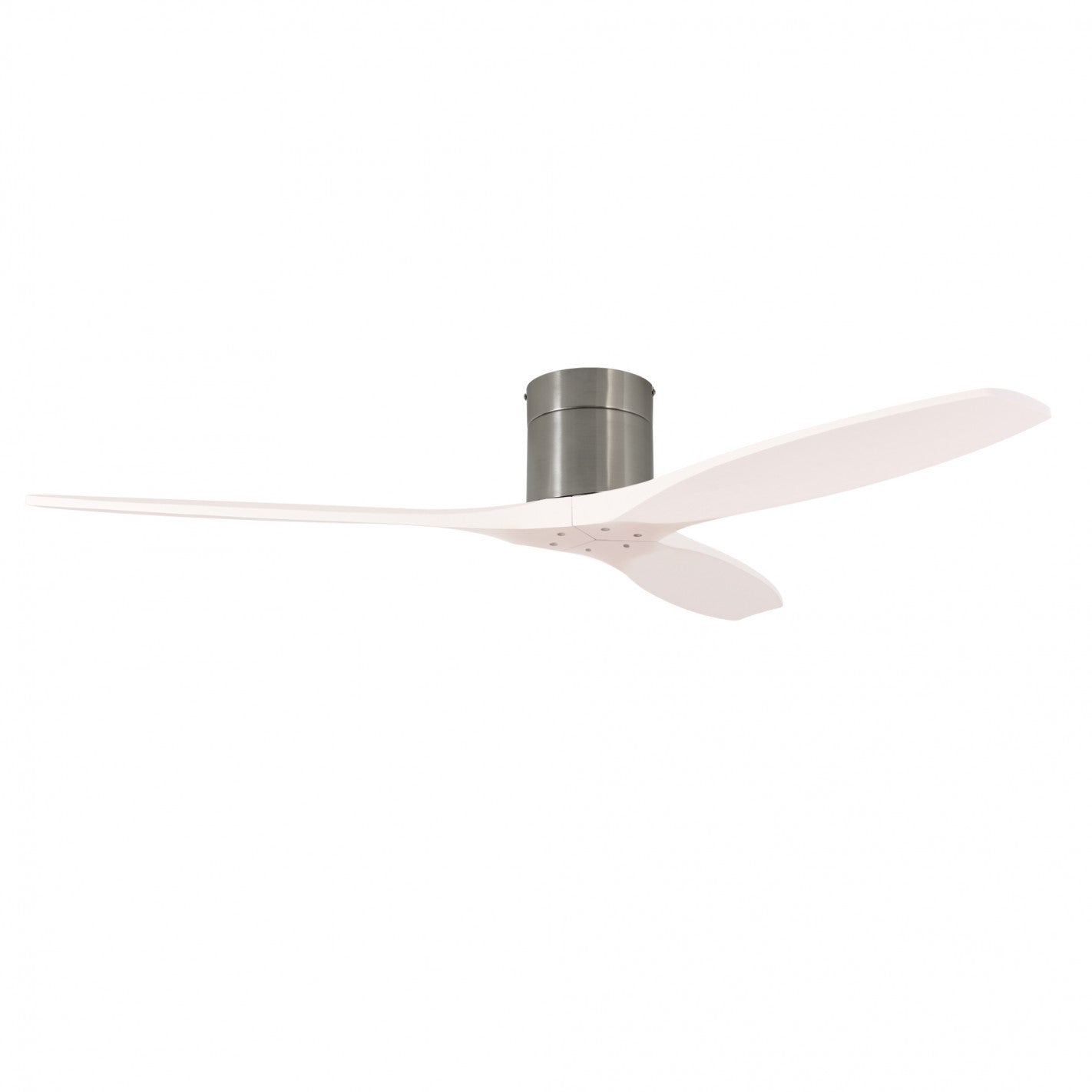 Ventilador Stem Evo 1220mm Tube FORLIGHT niquel satinado con palas blancas