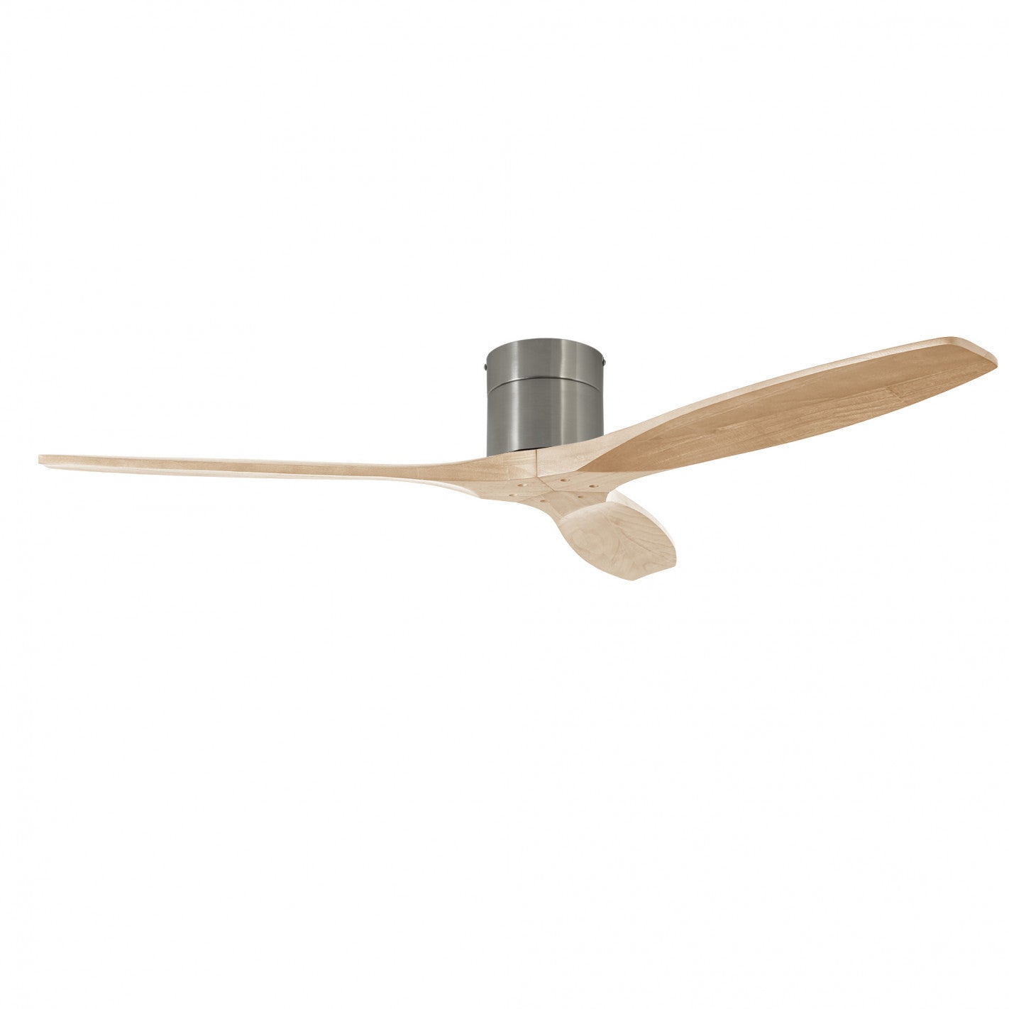 Ventilador Stem Evo 1220mm Tube FORLIGHT niquel satinado con palas madera clara