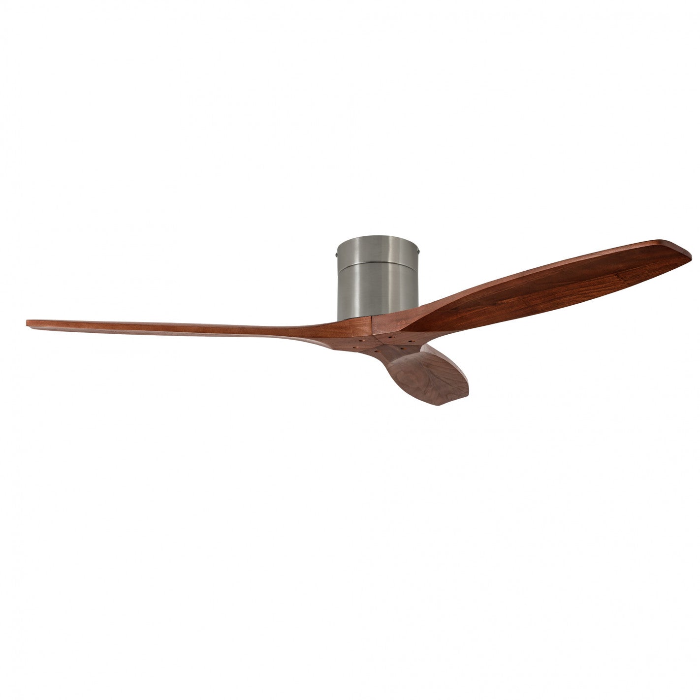 Ventilador Stem Evo 1220mm Tube FORLIGHT niquel satinado con palas madera oscura