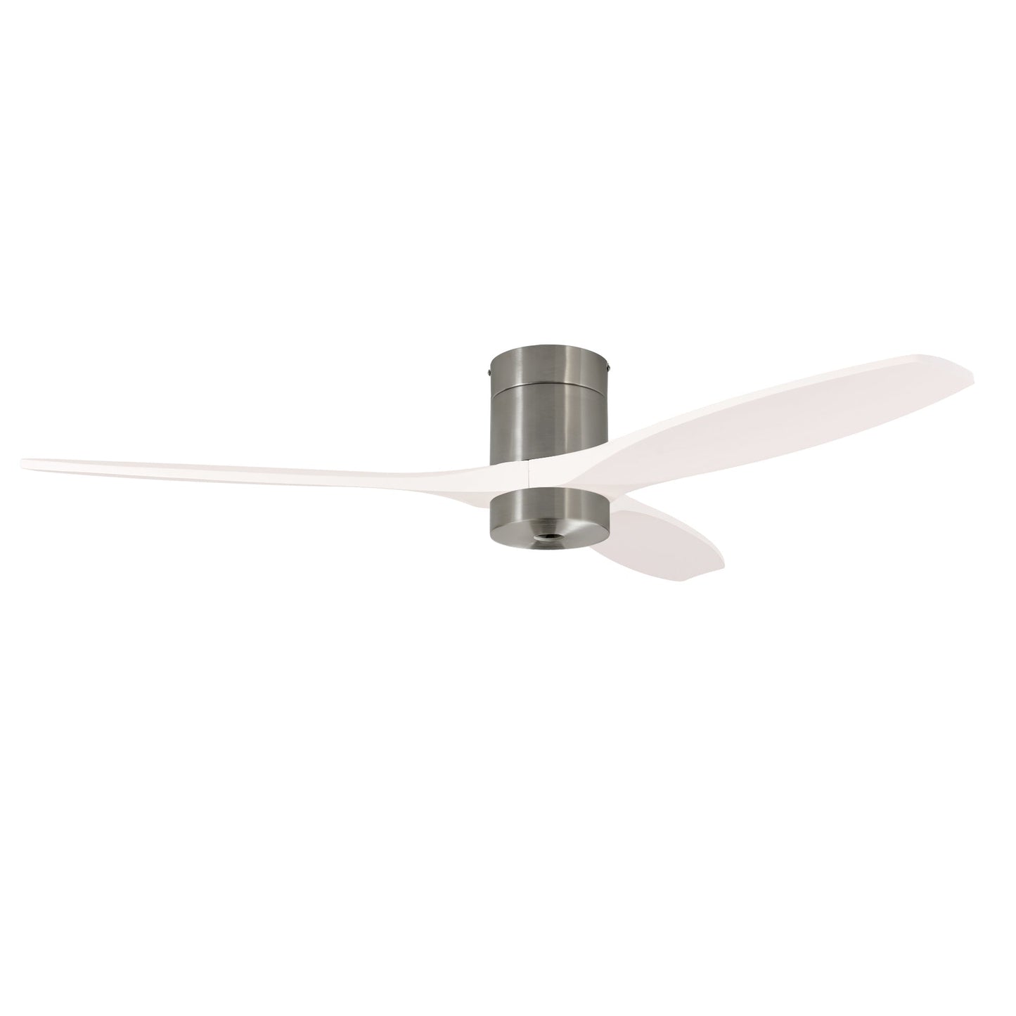 Ventilador Stem Evo 1320mm Tube Play FORLIGHT niquel satinado palas blancas