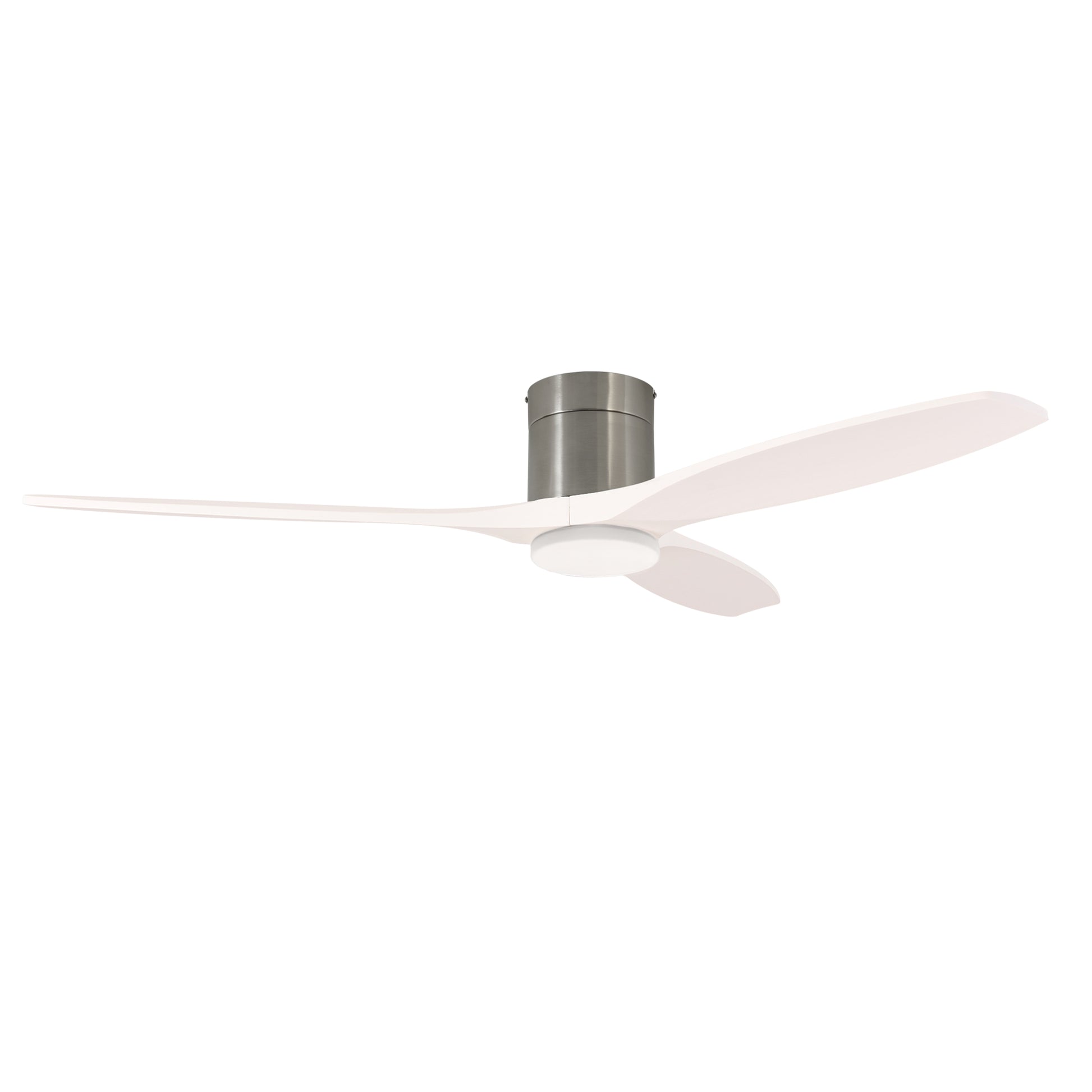 Ventilador Stem Evo 1320mm Tube FORLIGHT niquel satinado palas blancas