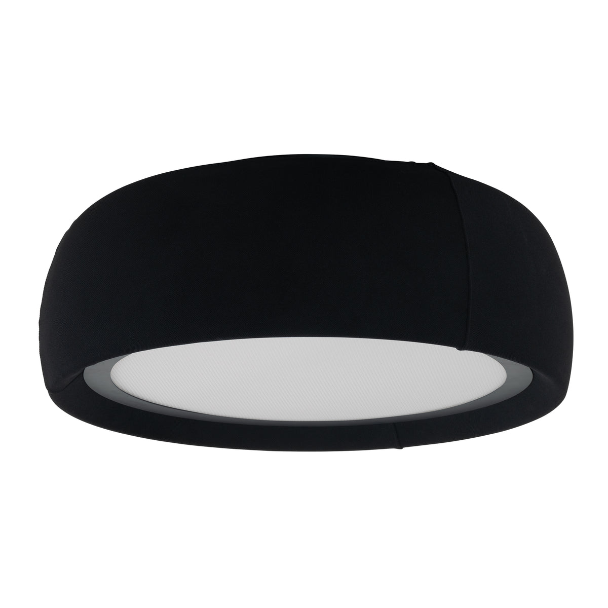 Plafón LED Gong Ceiling LEDS C4 en acabado negro con tejido negro, referencia 15-A366-60-EZ, vista de producto