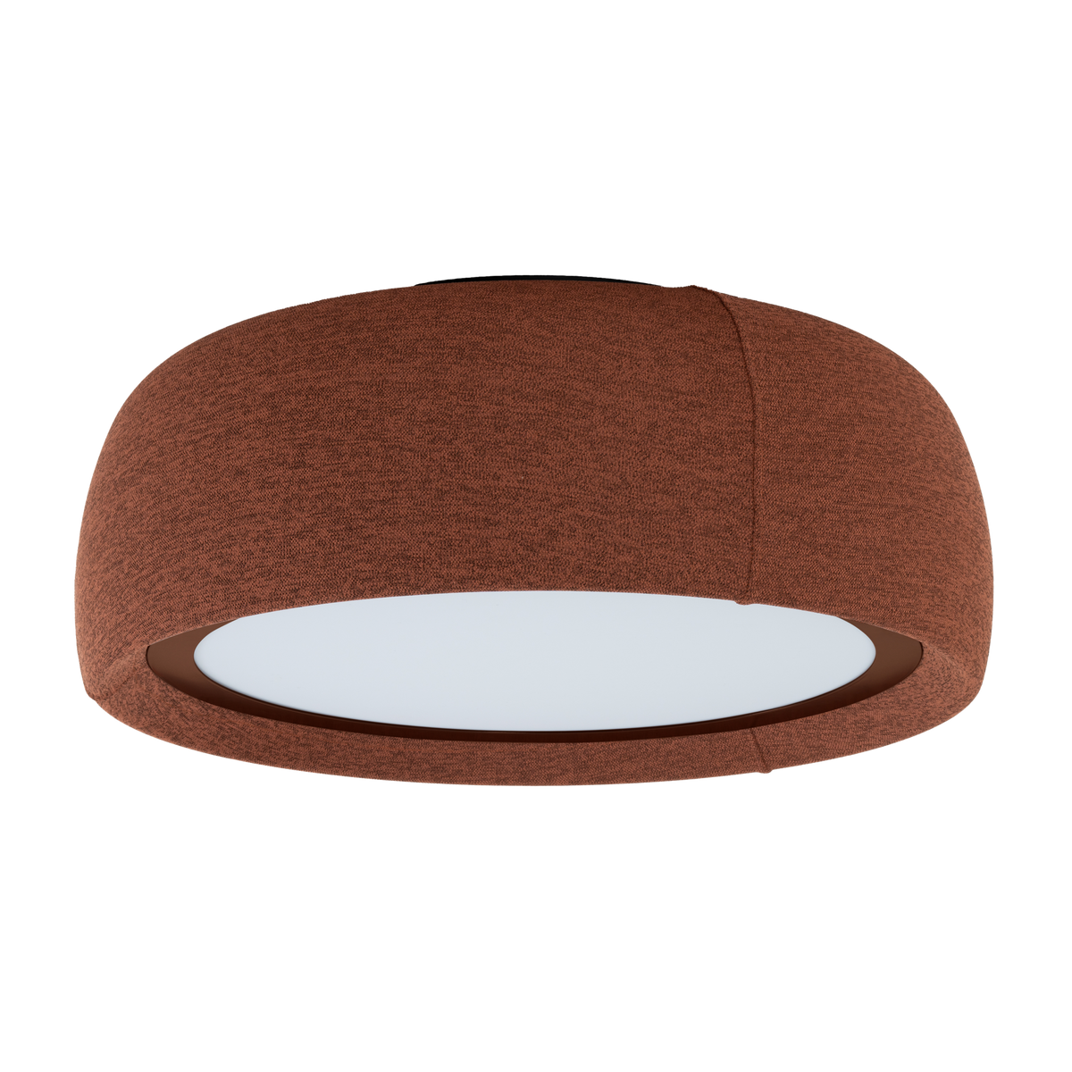 Plafón LED Gong Ceiling de LEDS C4, referencia 15-A366-W1-L1, acabado marrón y tejido rojo, vista principal