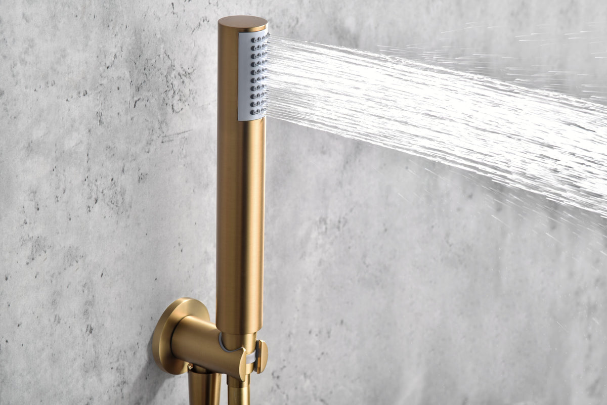 Rociador cenital Ø 25 cm IMEX Monza Oro Cepillado
