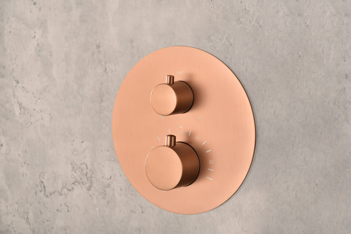 Conjunto Ducha IMEX LINE Oro Rosa Cepillado