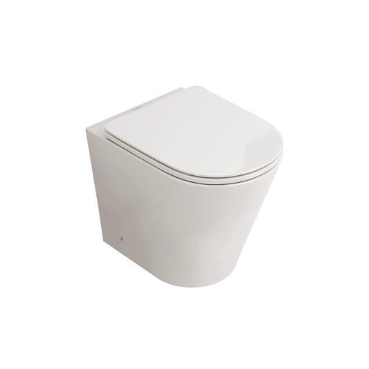 Inodoro compacto BOLONIA — Blanco Brillo Fossil Natura