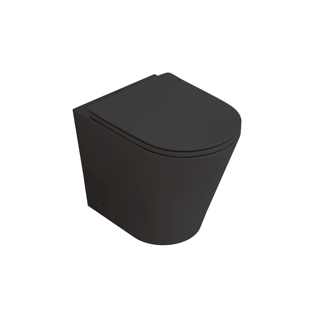 Inodoro compacto BOLONIA — Negro Mate Fossil Natura