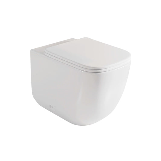 Inodoro compacto ZEN — Blanco Brillo Fossil Natura