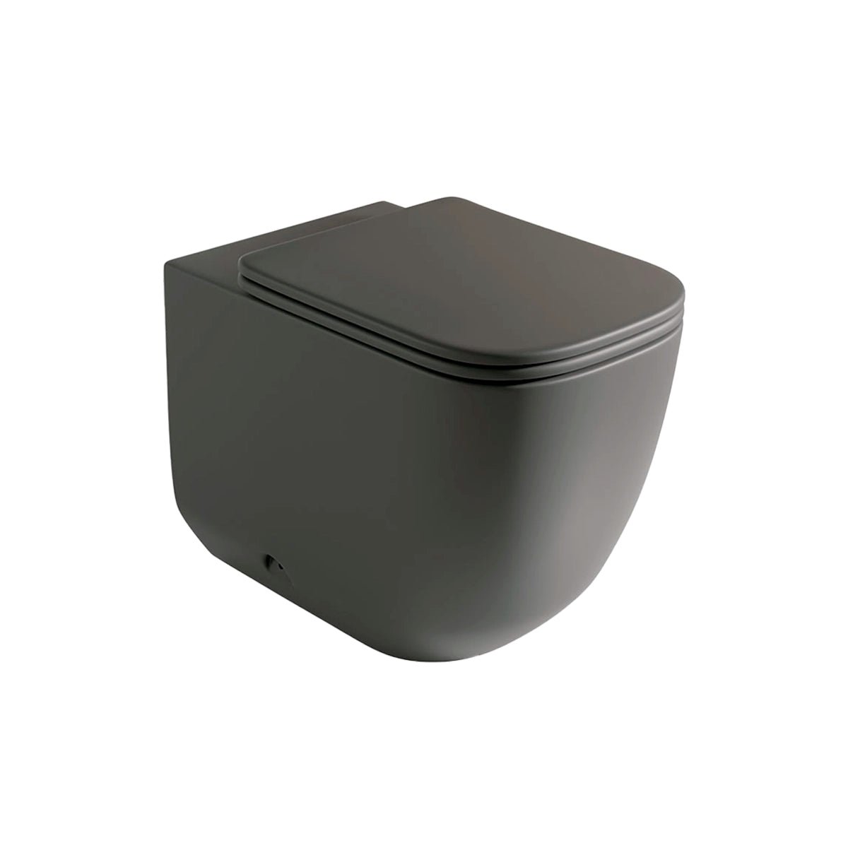Inodoro compacto ZEN — Negro Mate Fossil Natura