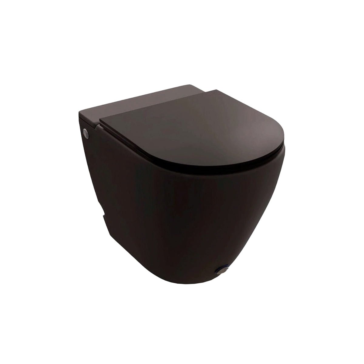 Inodoro compacto sin cisterna ENZO — Negro Mate Fossil Natura