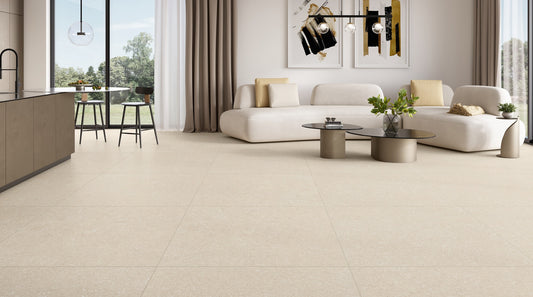 Ambiente KTL Aruba Cream 120x120 cm, porcelánico esmaltado efecto piedra mate rectificado
