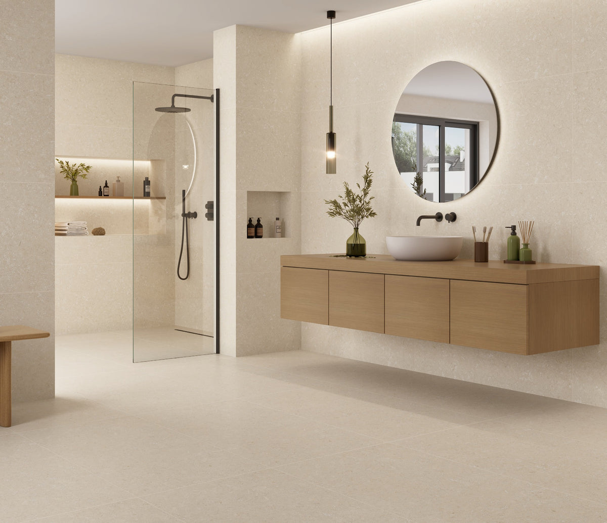 Ambiente KTL Aruba Ivory 60x120 cm, porcelánico esmaltado efecto piedra mate rectificado