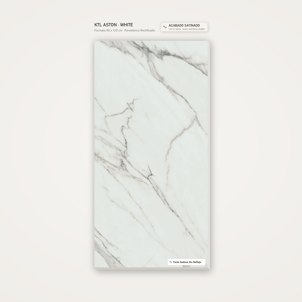 KTL Aston Calacatta White 60x120 Satinado Tacto Seda HD
